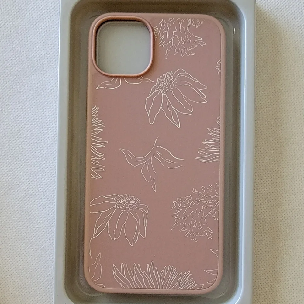 Floral Apple iPhone 14 Plus Phone Case | Heyday- Warm Taupe